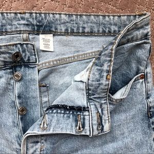 High-rise, slim leg jeans